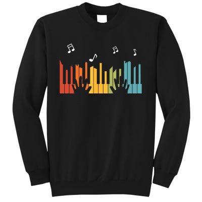 Keyboard Piano Player Gift Piano Tall Sweatshirt