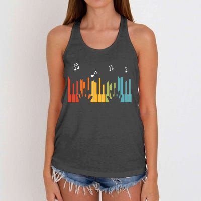 Keyboard Piano Player Gift Piano Women's Knotted Racerback Tank