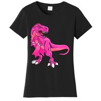 Kids Pink Ribbon Dinosaur Breast Cancer Awareness Boy Women's T-Shirt