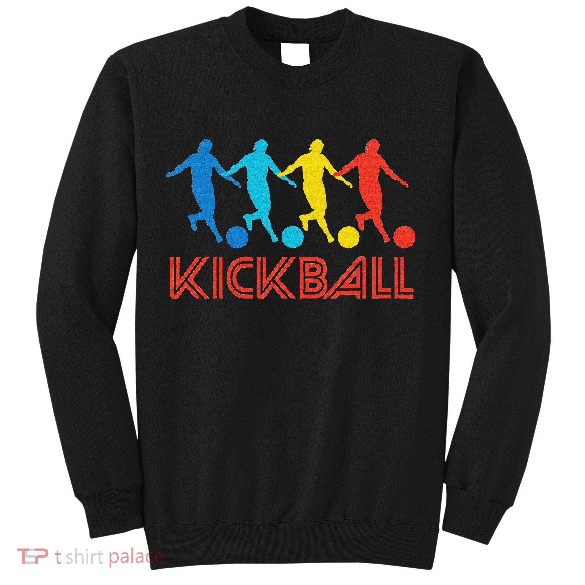 Kickball Player Retro Pop Art Kickball Graphic Sweatshirt
