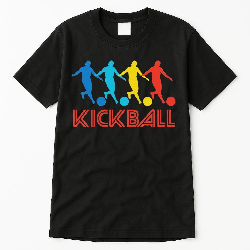 Kickball Player Retro Pop Art Kickball Graphic Tall T-Shirt