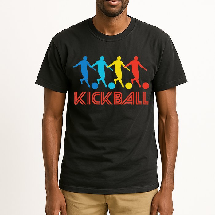 Kickball Player Retro Pop Art Kickball Graphic Tall T-Shirt