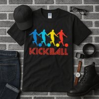 Kickball Player Retro Pop Art Kickball Graphic Tall T-Shirt