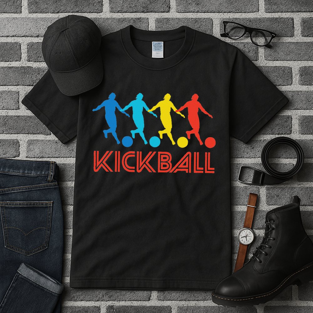 Kickball Player Retro Pop Art Kickball Graphic Tall T-Shirt