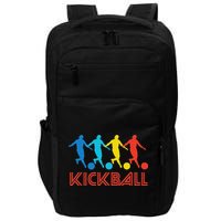 Kickball Player Retro Pop Art Kickball Graphic Impact Tech Backpack