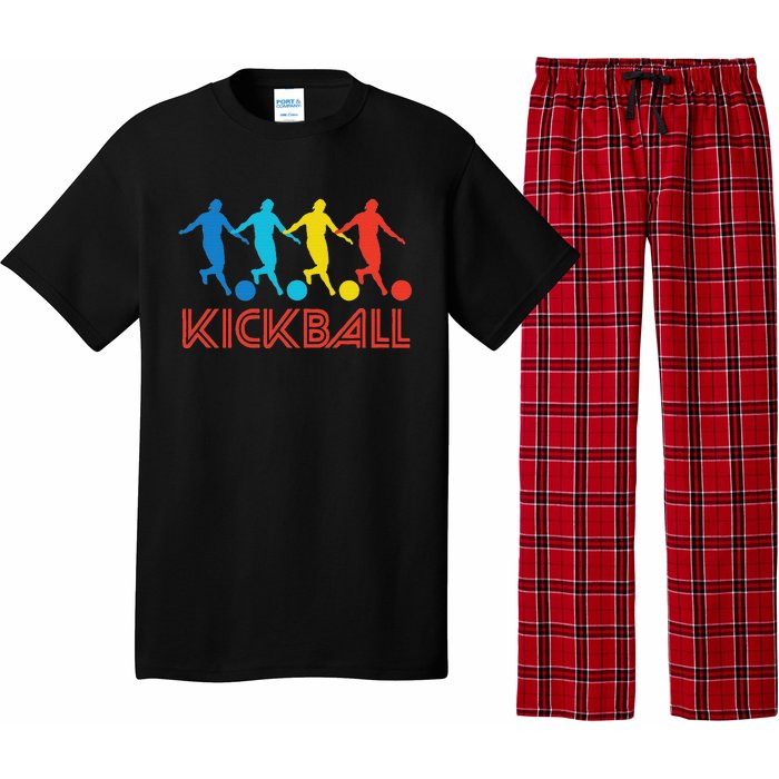 Kickball Player Retro Pop Art Kickball Graphic Pajama Set