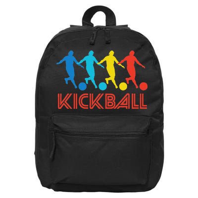 Kickball Player Retro Pop Art Kickball Graphic 16 in Basic Backpack