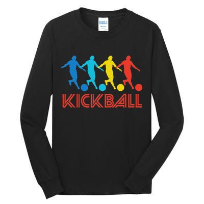 Kickball Player Retro Pop Art Kickball Graphic Tall Long Sleeve T-Shirt