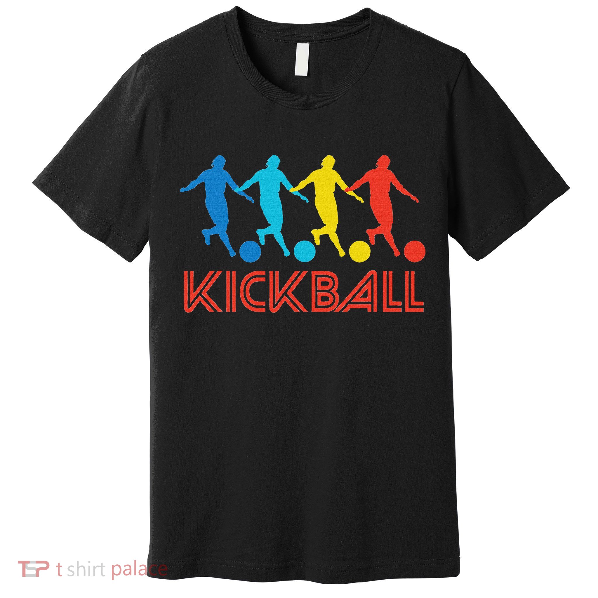 Kickball Player Retro Pop Art Kickball Graphic Premium T-Shirt
