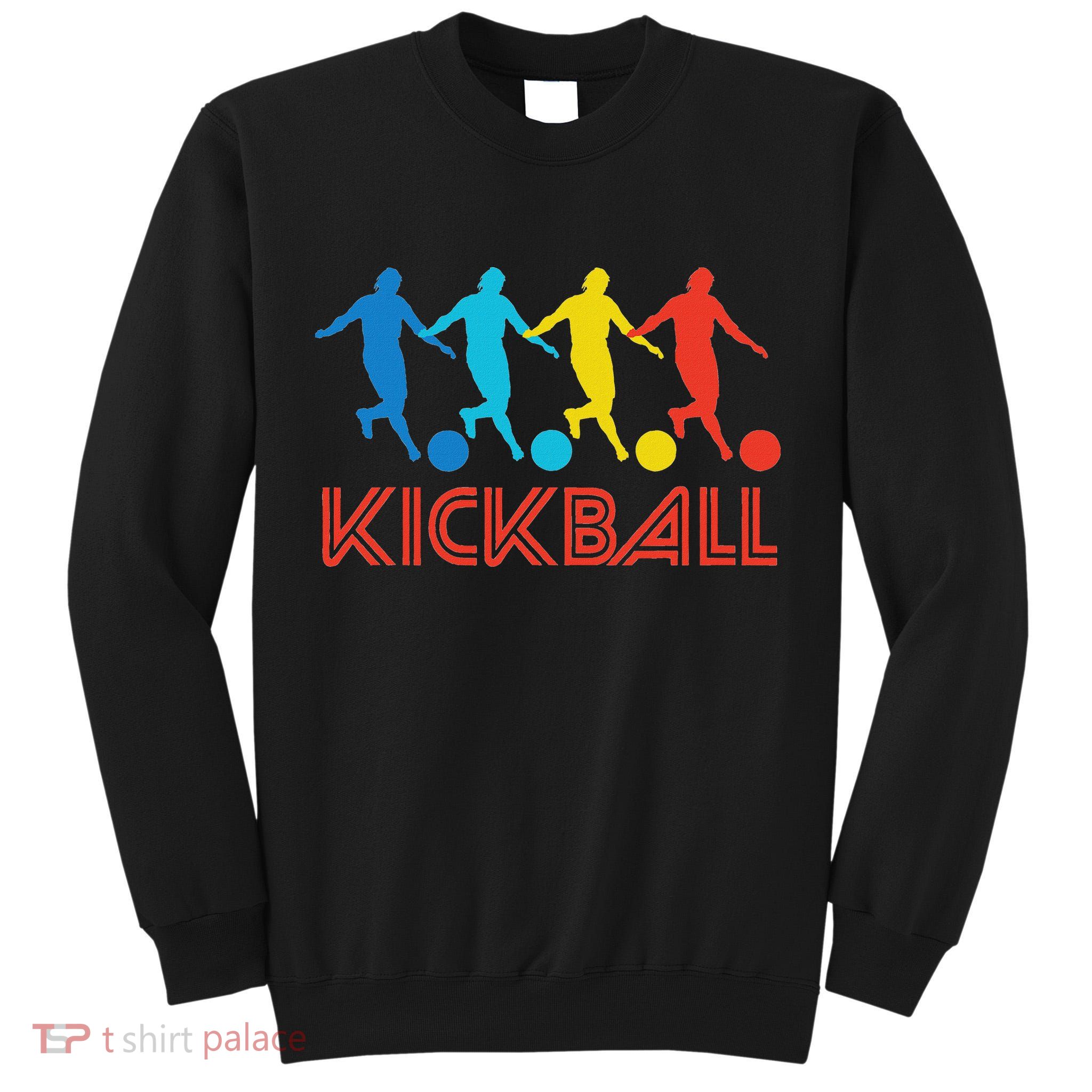 Kickball Player Retro Pop Art Kickball Graphic Tall Sweatshirt