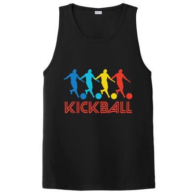 Kickball Player Retro Pop Art Kickball Graphic PosiCharge Competitor Tank