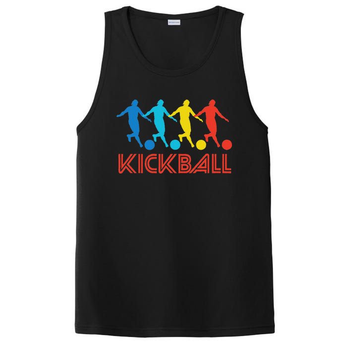 Kickball Player Retro Pop Art Kickball Graphic PosiCharge Competitor Tank