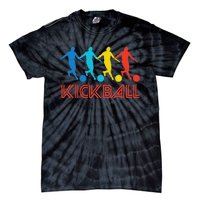 Kickball Player Retro Pop Art Kickball Graphic Tie-Dye T-Shirt