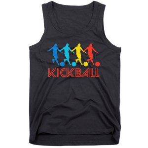 Kickball Player Retro Pop Art Kickball Graphic Tank Top