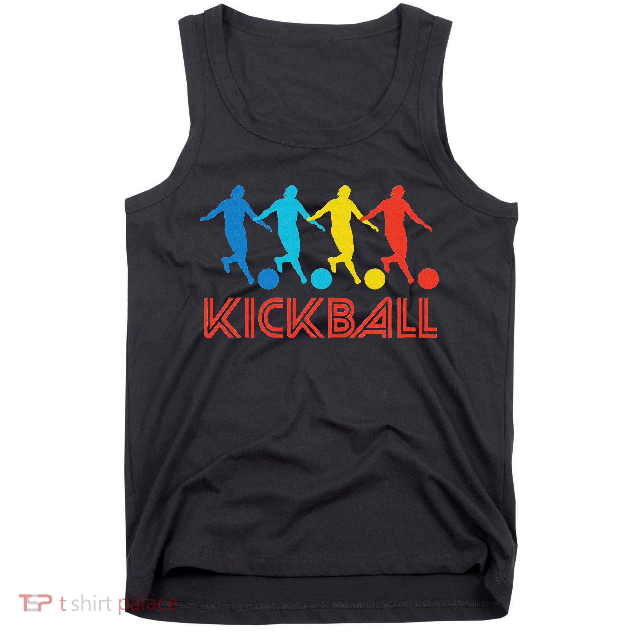 Kickball Player Retro Pop Art Kickball Graphic Tank Top