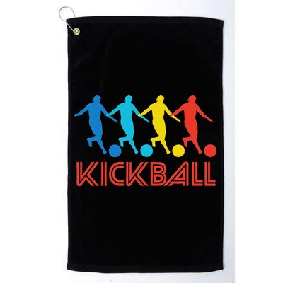Kickball Player Retro Pop Art Kickball Graphic Golf Towel