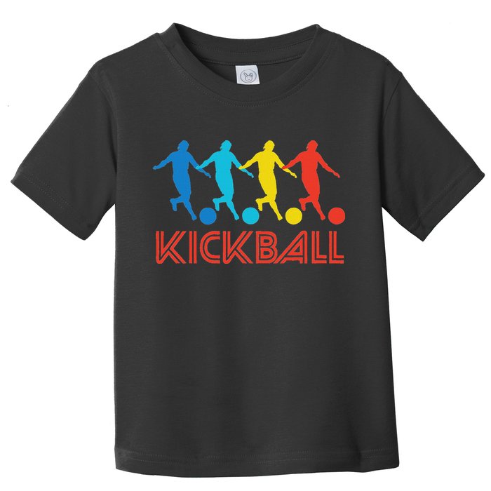 Kickball Player Retro Pop Art Kickball Graphic Toddler T-Shirt