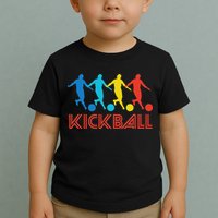 Kickball Player Retro Pop Art Kickball Graphic Toddler T-Shirt