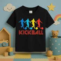 Kickball Player Retro Pop Art Kickball Graphic Toddler T-Shirt