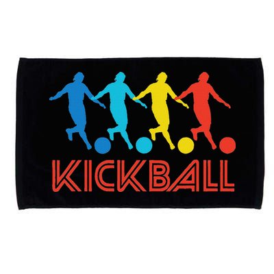 Kickball Player Retro Pop Art Kickball Graphic Microfiber Hand Towel