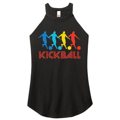 Kickball Player Retro Pop Art Kickball Graphic Women's Perfect Tri Rocker Tank