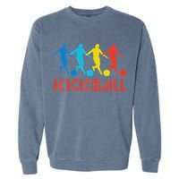 Kickball Player Retro Pop Art Kickball Graphic Garment-Dyed Sweatshirt