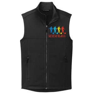 Kickball Player Retro Pop Art Kickball Graphic Collective Smooth Fleece Vest