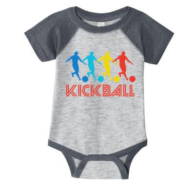 Kickball Player Retro Pop Art Kickball Graphic Infant Baby Jersey Bodysuit