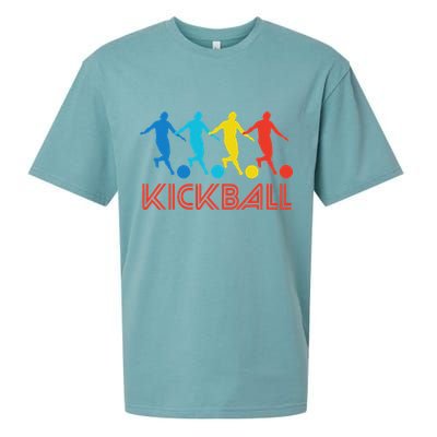 Kickball Player Retro Pop Art Kickball Graphic Sueded Cloud Jersey T-Shirt