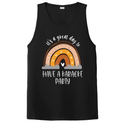 Karaoke Party Singing Vocals Boho Heart Rainbow PosiCharge Competitor Tank