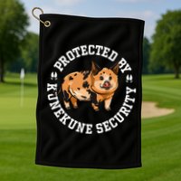 Kunekune Pig Security  Golf Towel