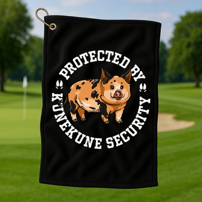 Kunekune Pig Security  Golf Towel