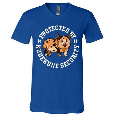 Kunekune Pig Security  V-Neck T-Shirt