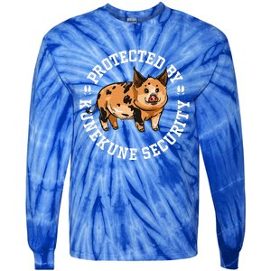 Kunekune Pig Security  Tie-Dye Long Sleeve Shirt