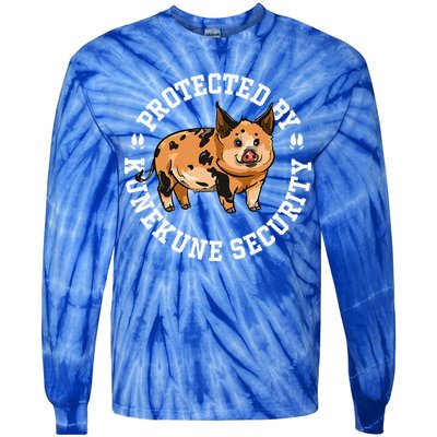 Kunekune Pig Security  Tie-Dye Long Sleeve Shirt