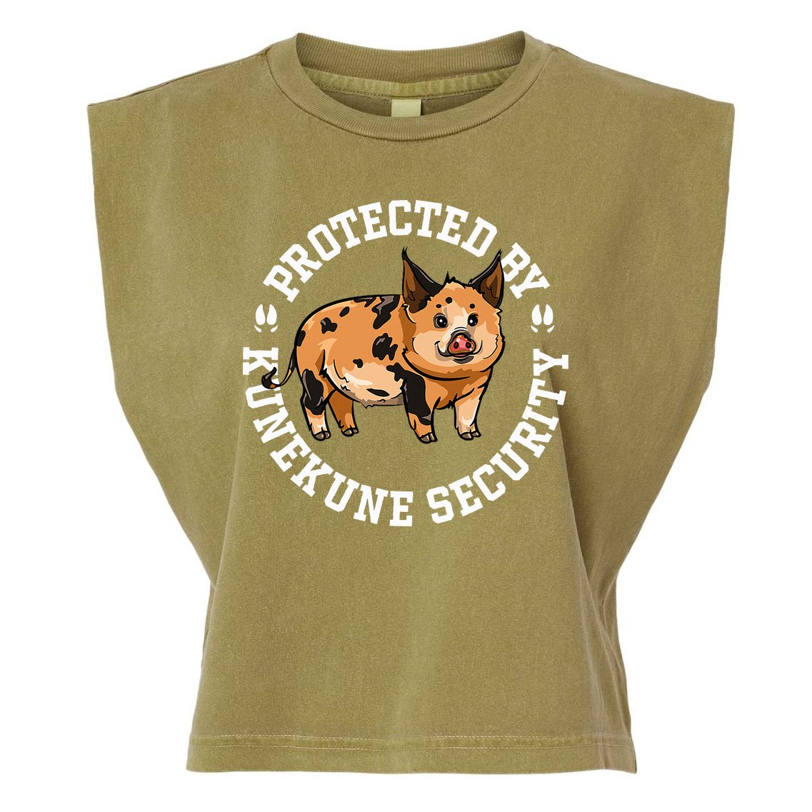 Kunekune Pig Security  Garment-Dyed Women's Muscle Tee