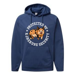 Kunekune Pig Security  Performance Fleece Hoodie