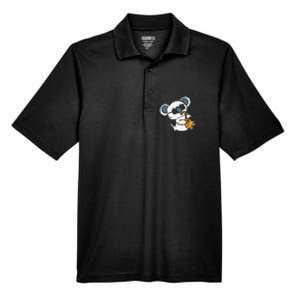 Koala Playing Saxophone Cute Band Member Men's Origin Performance Pique Polo