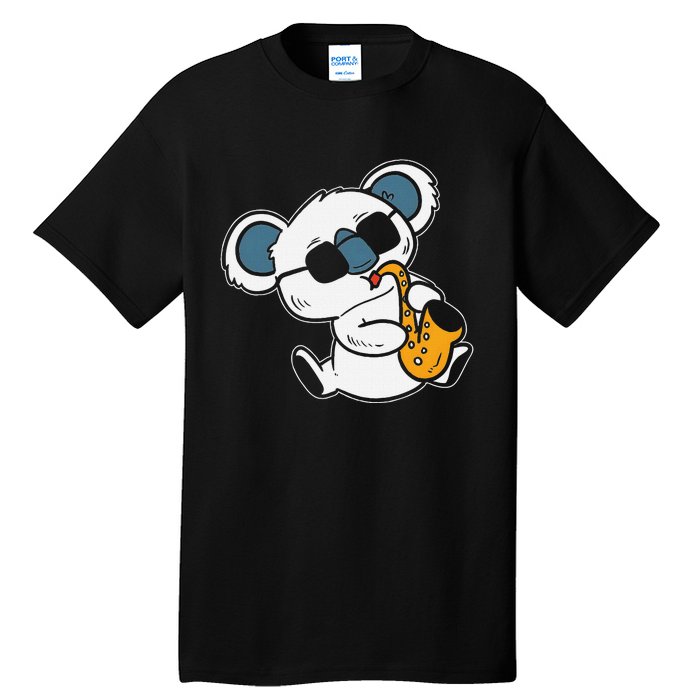 Koala Playing Saxophone Cute Band Member Tall T-Shirt