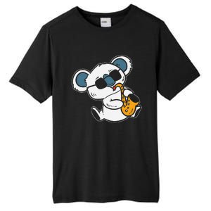 Koala Playing Saxophone Cute Band Member Tall Fusion ChromaSoft Performance T-Shirt