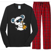 Koala Playing Saxophone Cute Band Member Long Sleeve Pajama Set