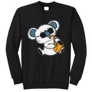 Koala Playing Saxophone Cute Band Member Tall Sweatshirt