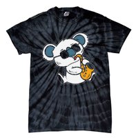 Koala Playing Saxophone Cute Band Member Tie-Dye T-Shirt