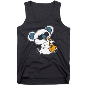 Koala Playing Saxophone Cute Band Member Tank Top