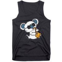 Koala Playing Saxophone Cute Band Member Tank Top