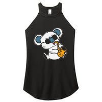 Koala Playing Saxophone Cute Band Member Women's Perfect Tri Rocker Tank