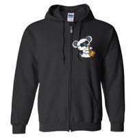 Koala Playing Saxophone Cute Band Member Full Zip Hoodie