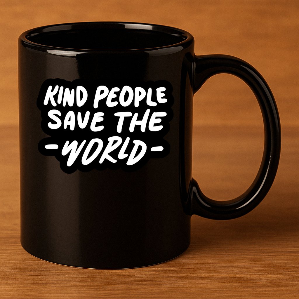Kind People Save The World 11oz C Handle Ceramic Mug