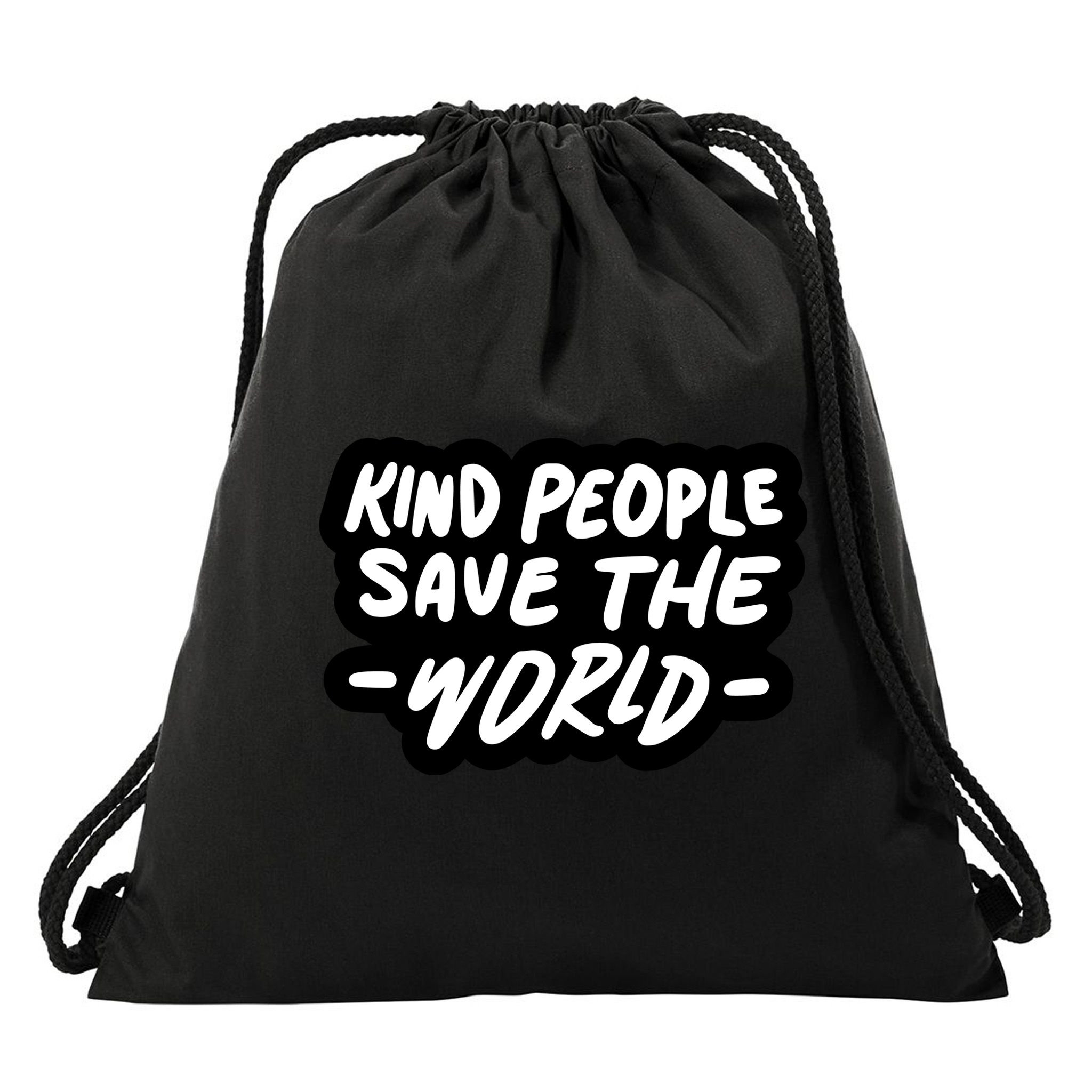 Kind People Save The World Drawstring Bag