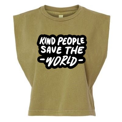 Kind People Save The World Garment-Dyed Women's Muscle Tee